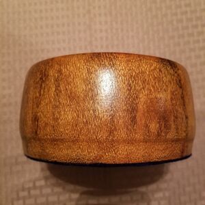Vintage 6" burl wood? Monkey pod wood? Teak? Wooden bowl with felt bottom